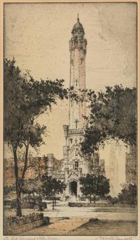 [CHICAGO]. DANFORTH, S. Chester. A suite of 3 signed etchings.