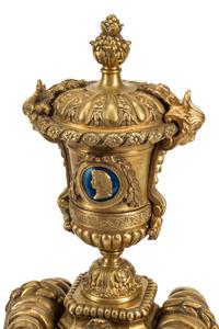 A Pair of French Gilt Bronze Chenets