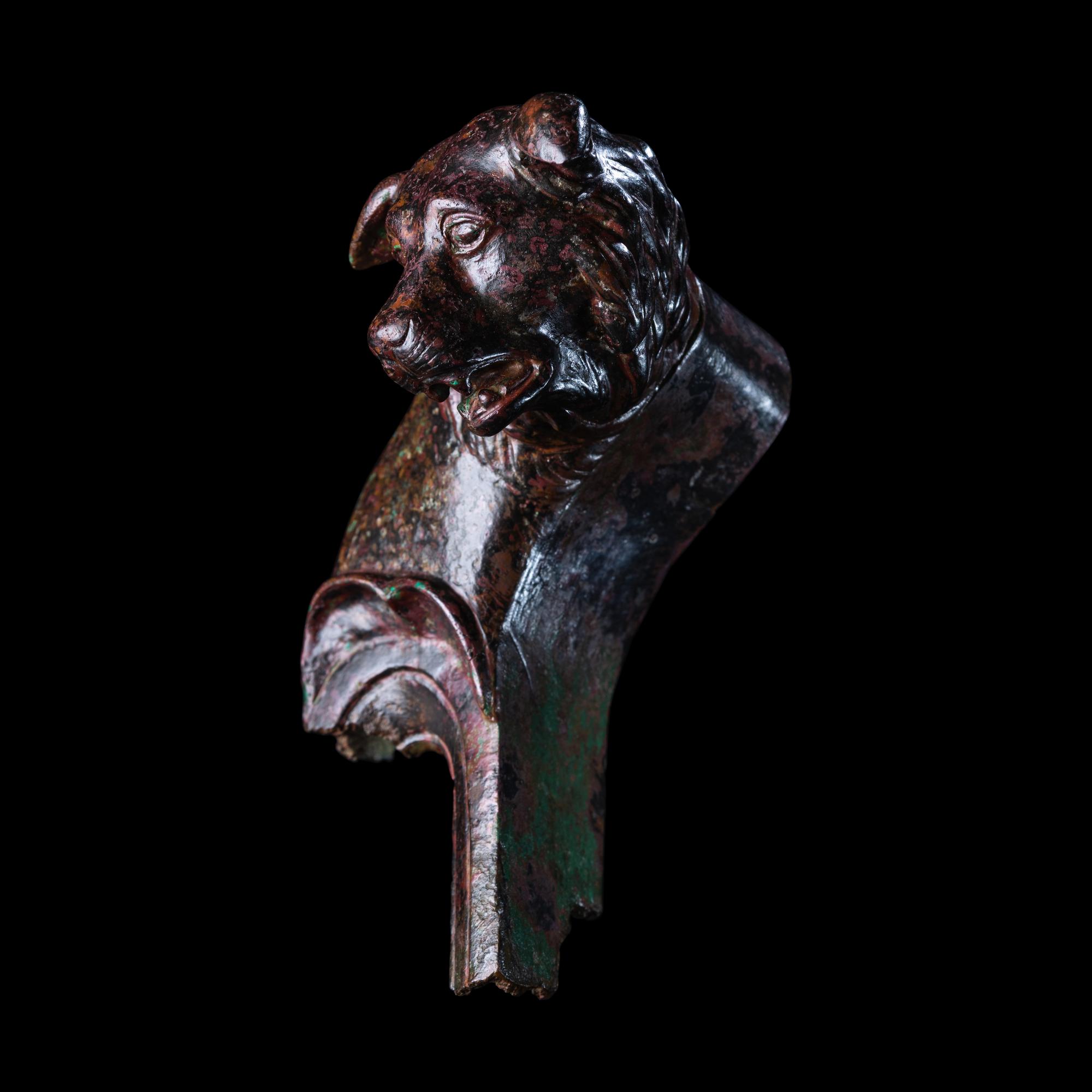 A Roman Bronze Fulcrum in the Form of a Molossian Hound