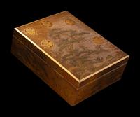 A Large Japanese Gold Lacquer Stationary Covered Box, Bunko