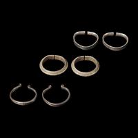 Three Pairs of Chinese Silver Bracelets, Late Qing Dynasty-Republic Period 晚清-民國 銀鐲三對