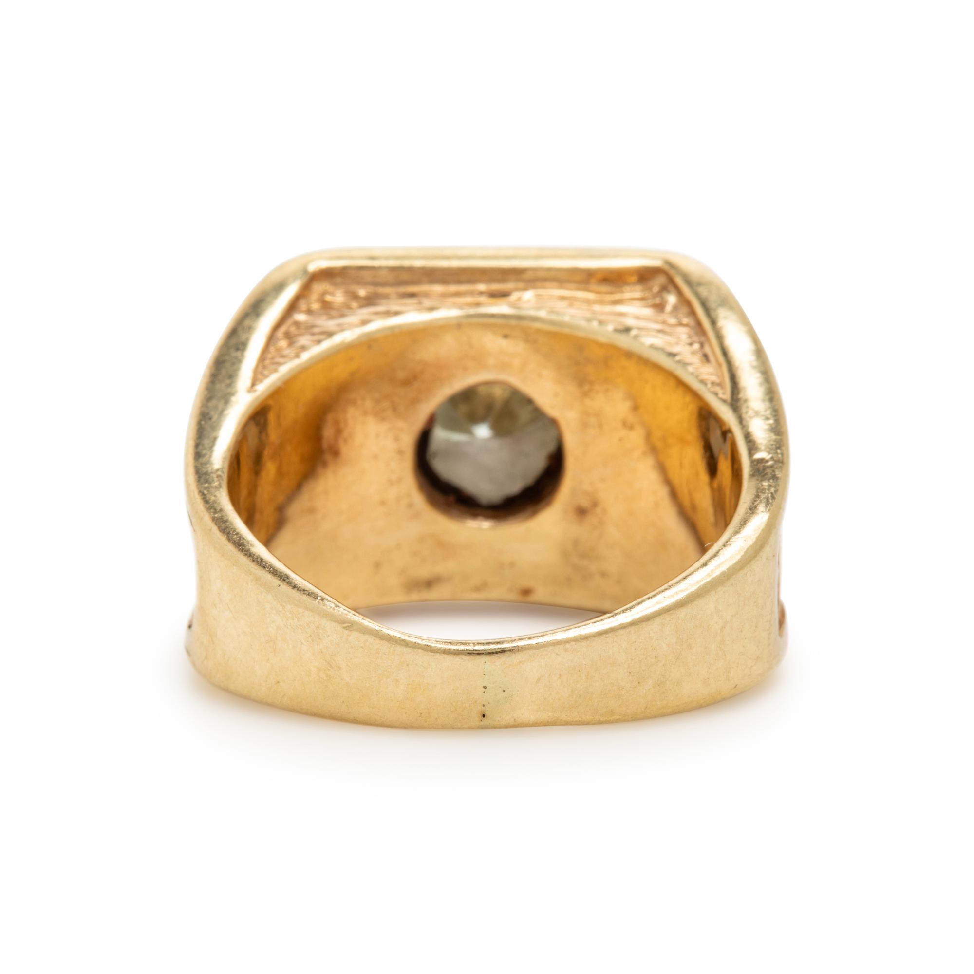 Diamond and Yellow Gold Ring