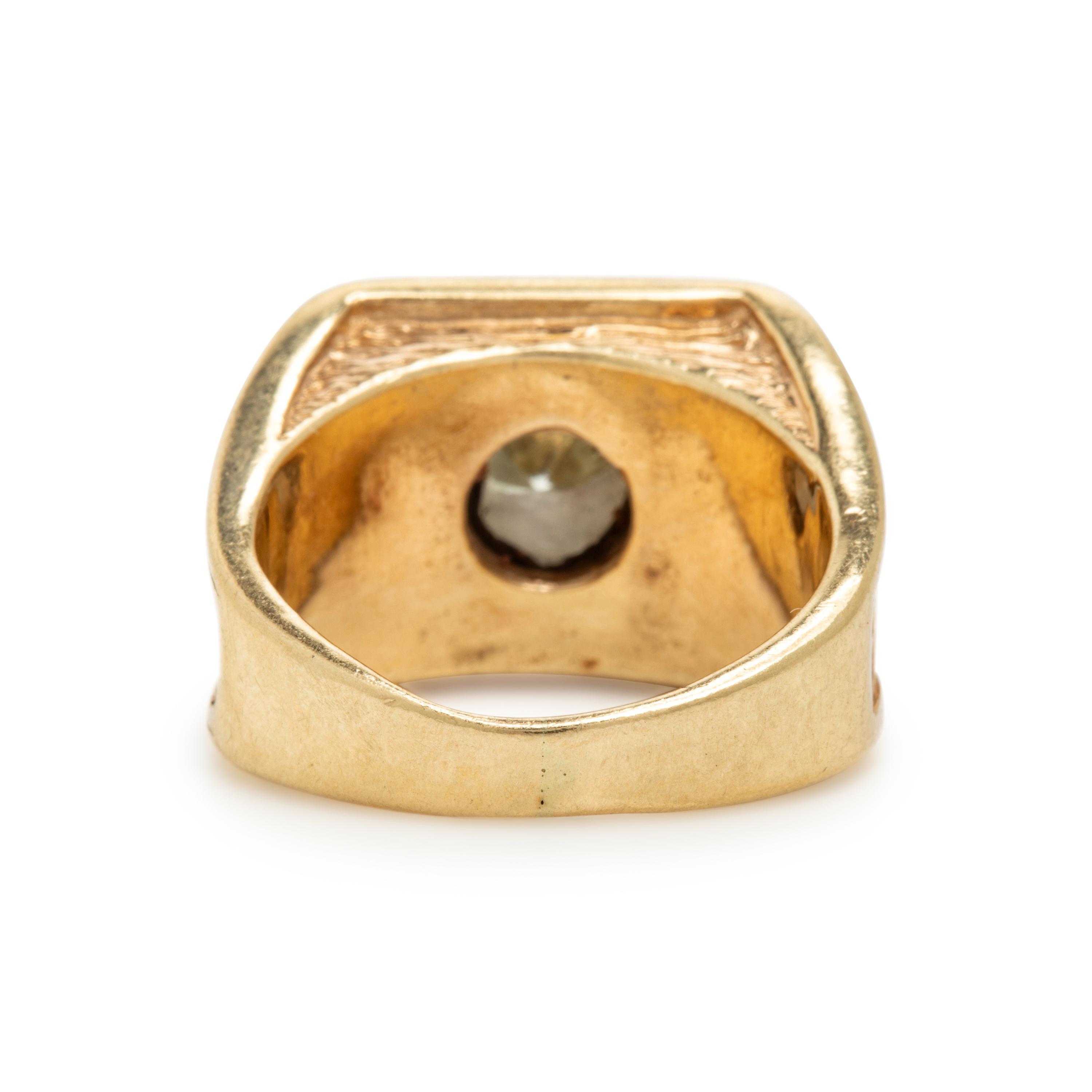 Diamond and Yellow Gold Ring