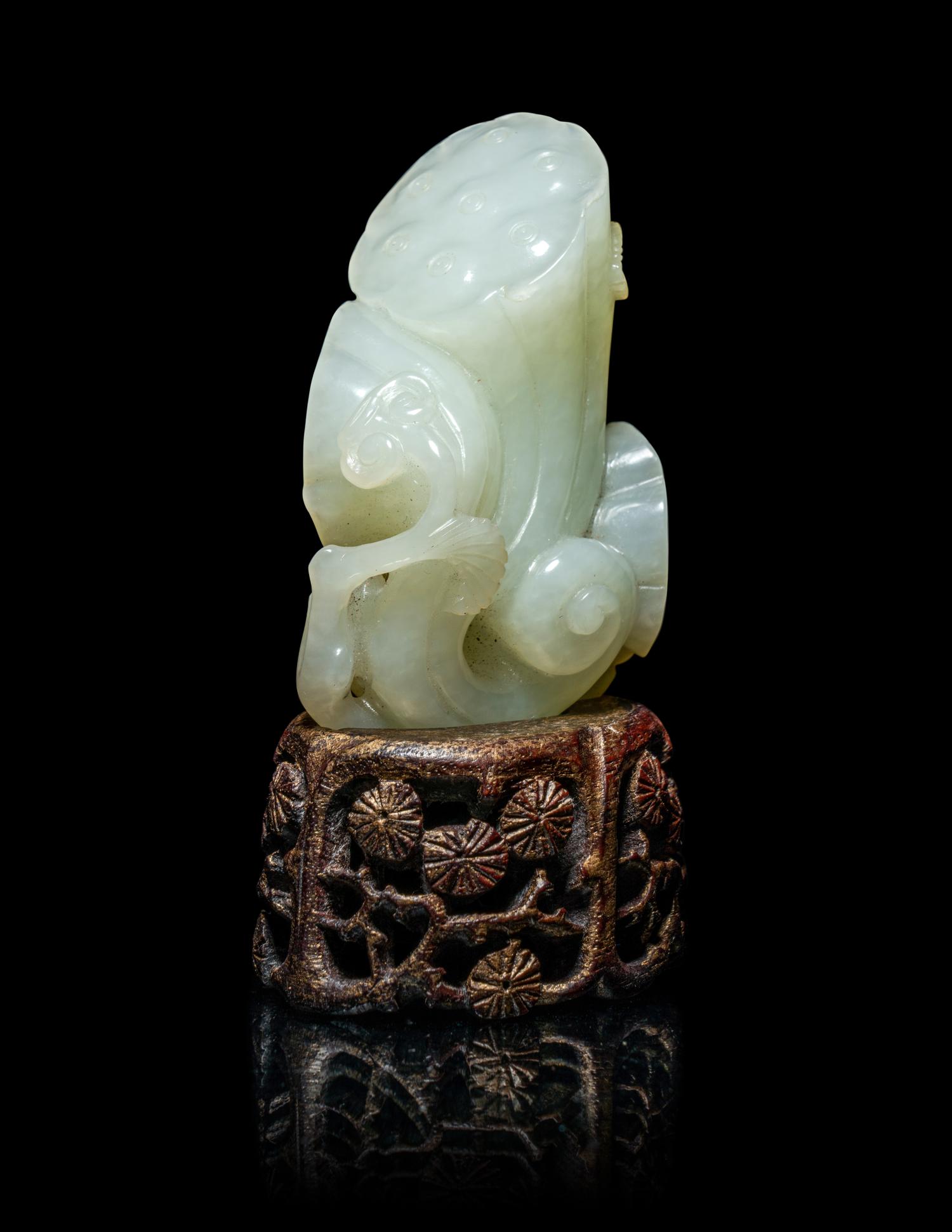 Two Chinese Jade Carvings of Fruits