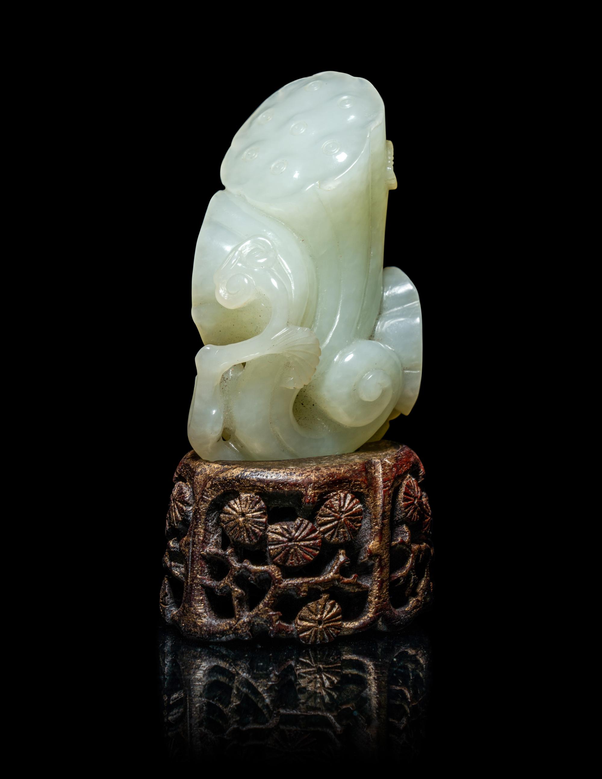 Two Chinese Jade Carvings of Fruits