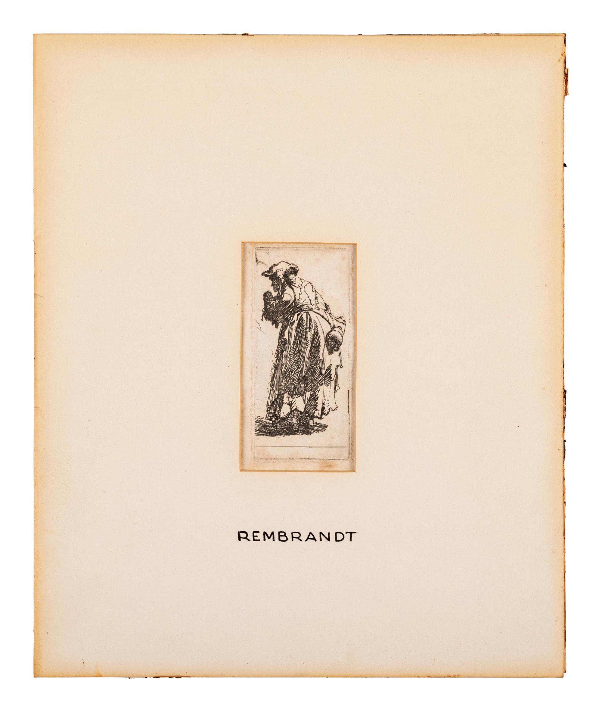 Old Beggar Woman with Gourd