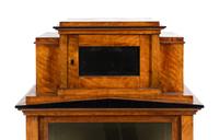A Biedermeier Maple Vitrine Cabinet
