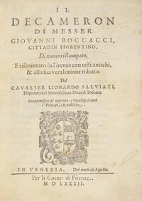 [Literature] Boccaccio, Giovanni. Il Decameron
