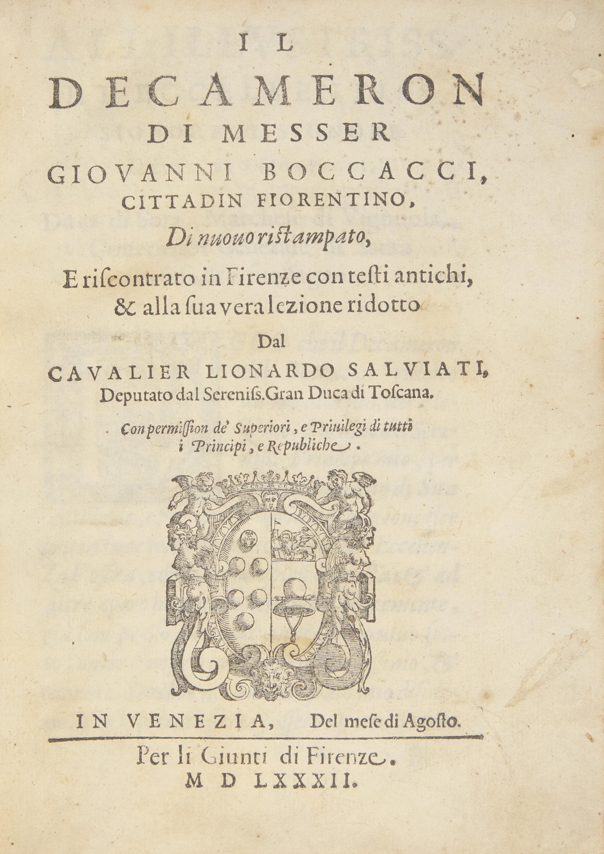 [Literature] Boccaccio, Giovanni. Il Decameron