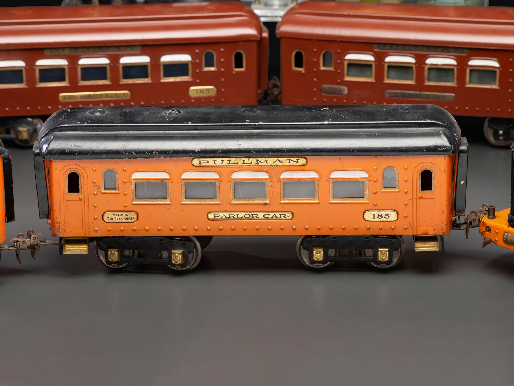 Two Ives Pressed Steel Train Sets