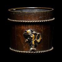 A Japanese Mixed-Metal Bucket-Form Holder