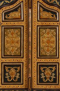 Four Carved and Polychrome-Decorated Doorways