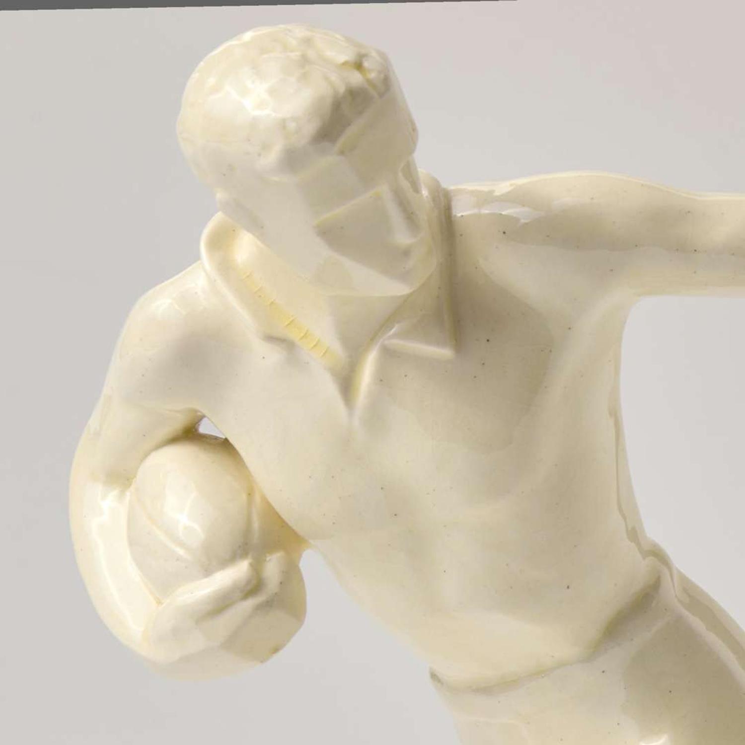 A Wedgwood Queensware "Rugby Player" Figure UK, 1930s