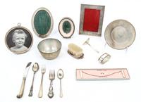 A Group of Silver Baby Articles Length of largest 5 3/4 inches. — 20TH CENTURY