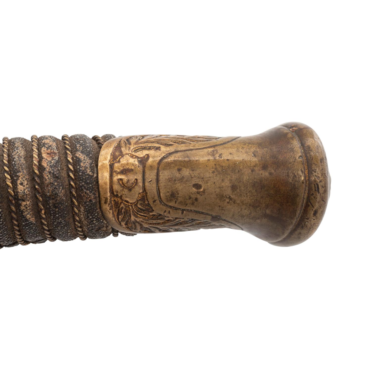 Ames Model 1850 Foot Officer's Sword with Scabbard Throat Inscribed to Captain Samuel Hubbard from the National Blues