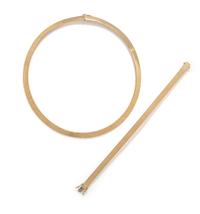 YELLOW GOLD OMEGA LINK NECKLACE AND BRACELET