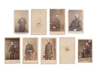 [CIVIL WAR]. 9 CDVs of Union generals by Brady, incl. GILLMORE, BUTLER, and SCOTT.