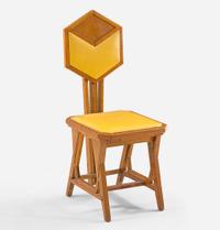 Frank Lloyd Wright A Hexagon-Back "Peacock" Chair from the Imperial Hotel, Tokyo, Japan, 1921-26, Matthew Brothers Furniture Company (maker, attributed), Milwaukee, Wisconsin