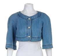 A Chanel Light Denim Bolero, Size 42.