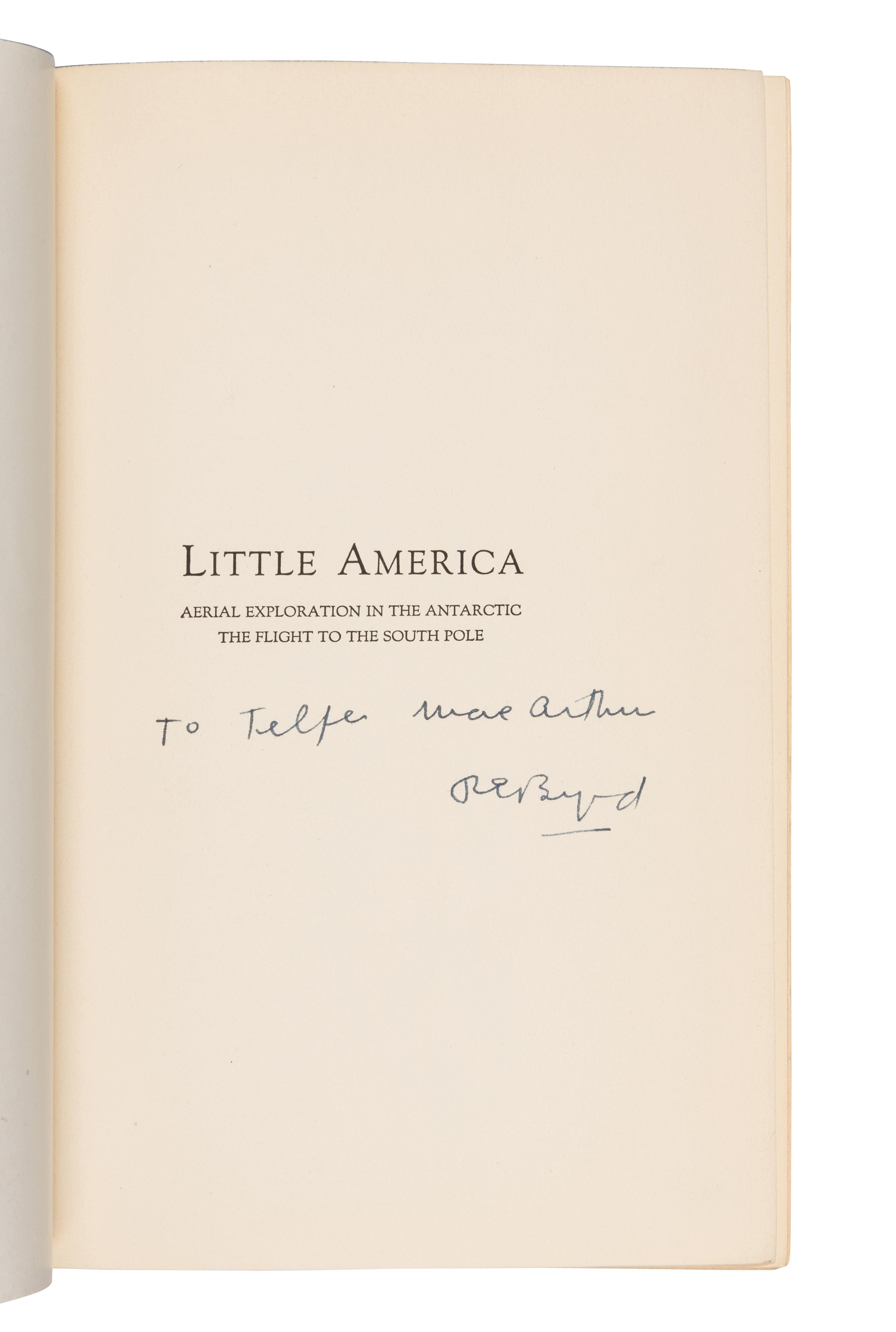 [BYRD, Richard Evelyn, Jr. (1888-1957)]. A group of 7 works by or about Byrd, comprising: