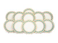 A Set of Eleven Minton Porcelain Plates
