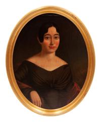 A Pair of American School Portraits, 19th Century