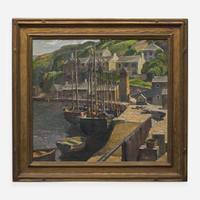 Peter Helck (American, 1893-1988) Polperro-Cornwall Coast