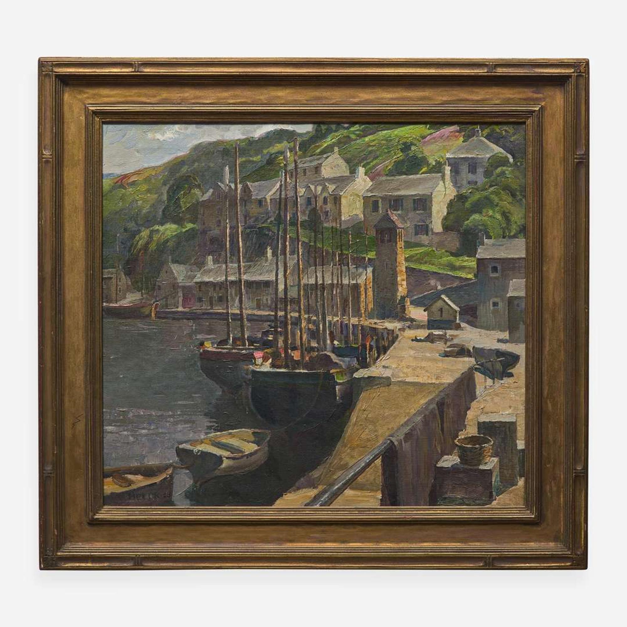 Peter Helck (American, 1893-1988) Polperro-Cornwall Coast