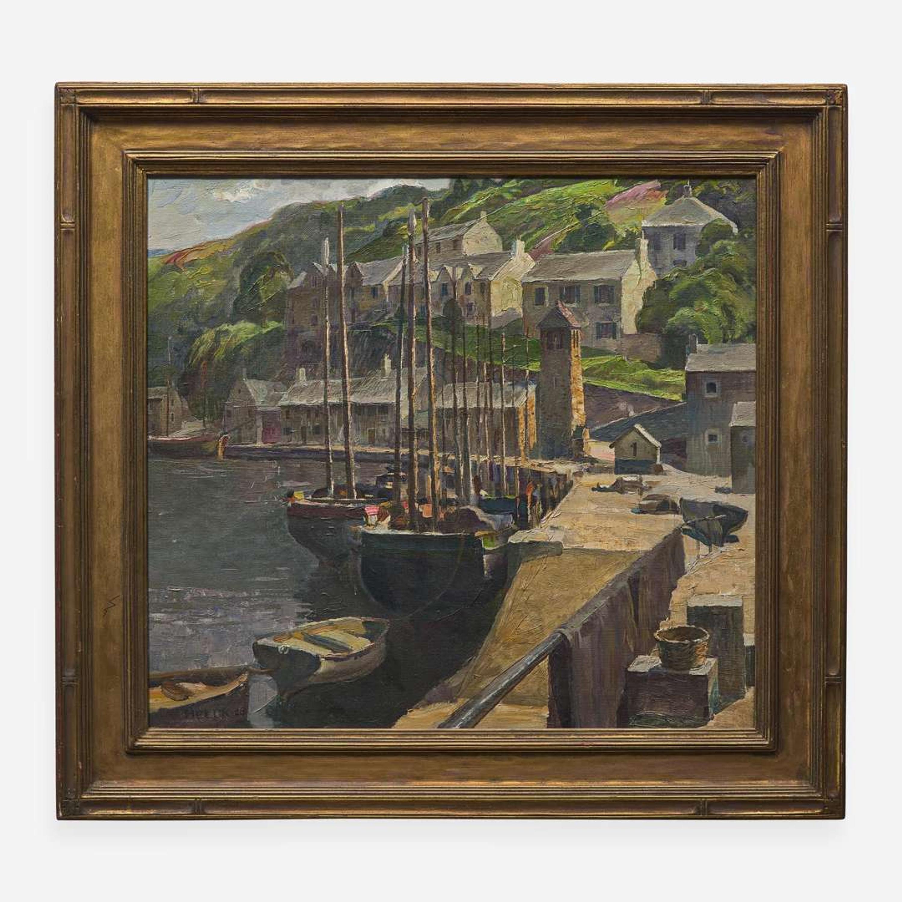 Peter Helck (American, 1893-1988) Polperro-Cornwall Coast
