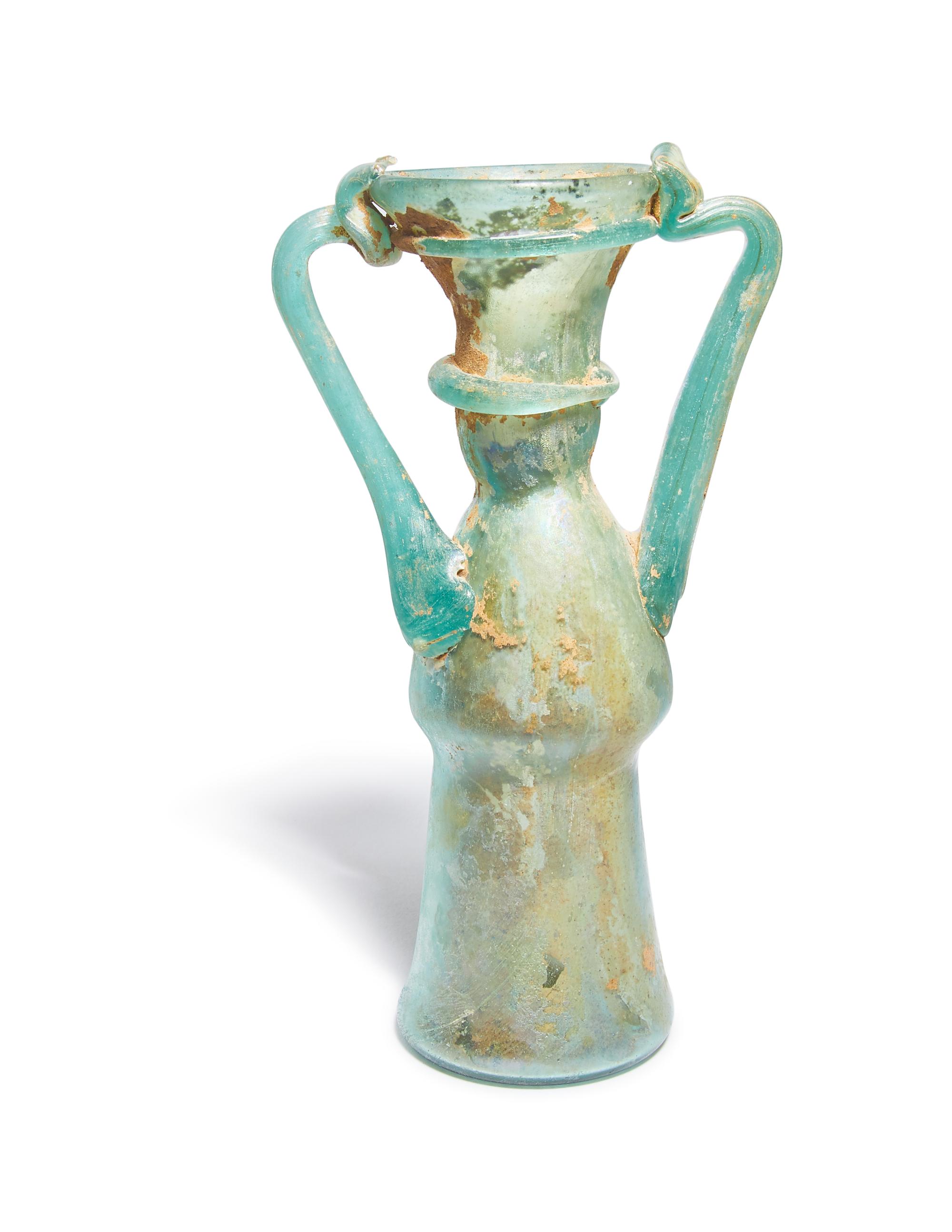 A Roman Green Glass Vessel