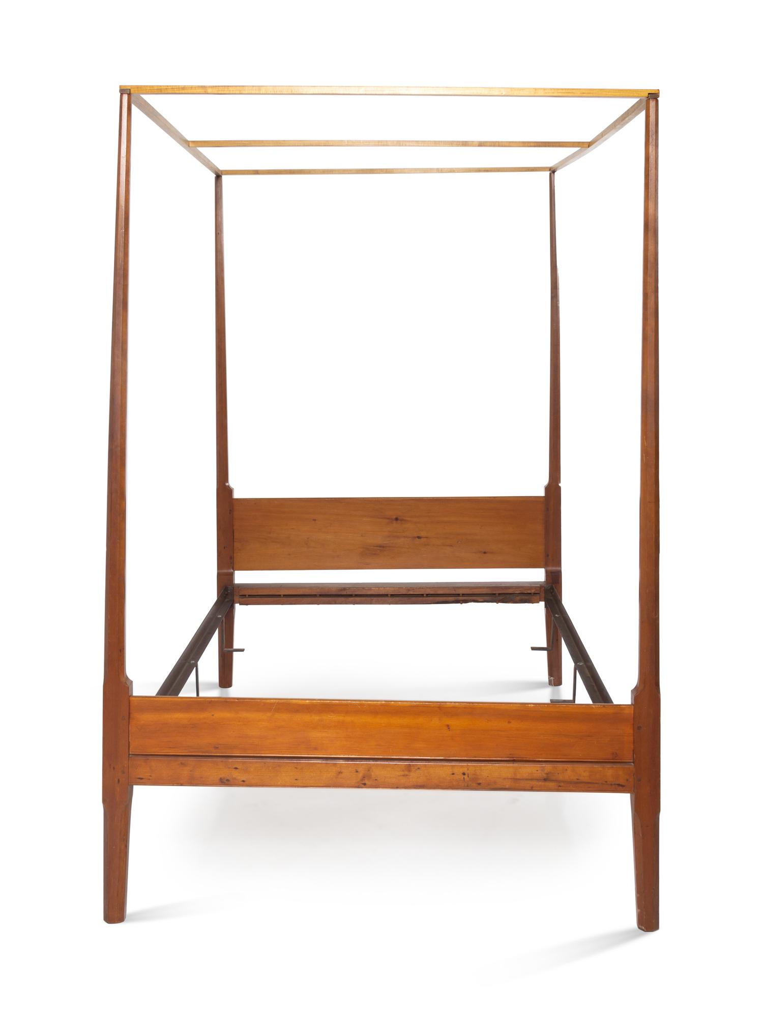 A Federal Maple and Pine Four-Post Tester Bed