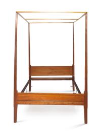 A Federal Maple and Pine Four-Post Tester Bed
