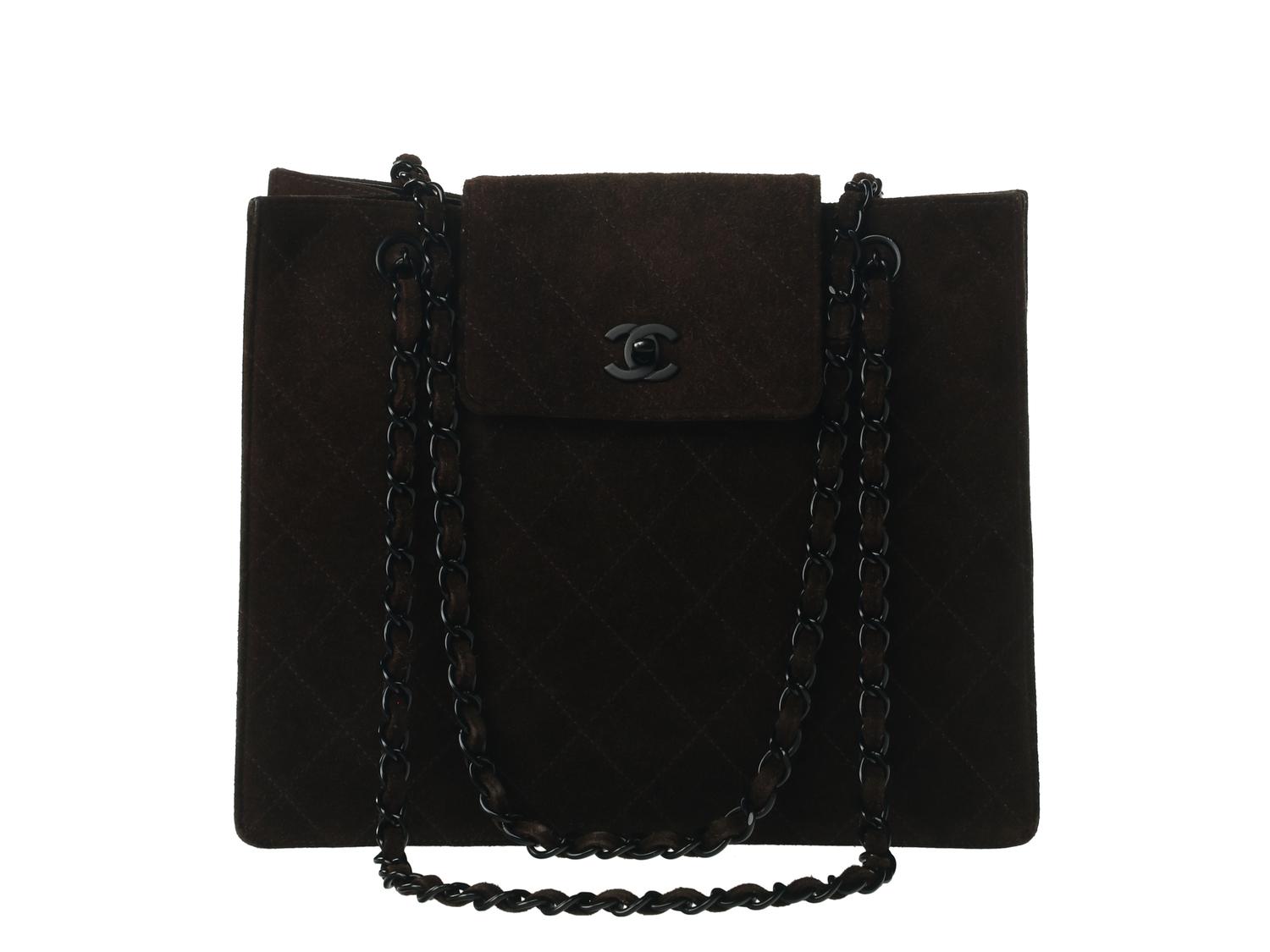 Chanel Brown Suede Tote