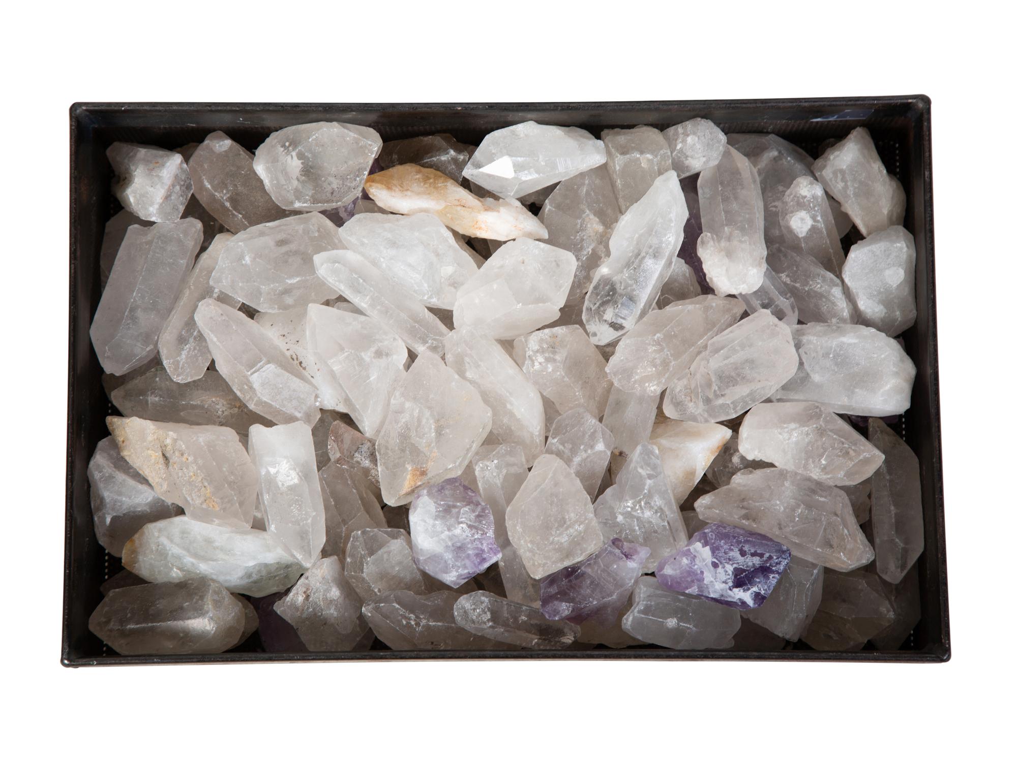 A Collection of Natural Rock Crystal and Amethyst Specimens — 20TH CENTURY