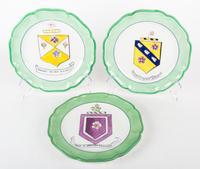 A Set of Twenty-Six Italian Ceramic Armorial Chargers Diameter 12 inches.