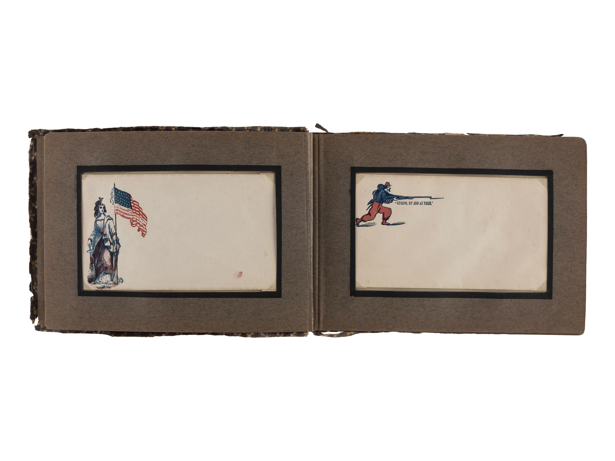 [CIVIL WAR]. A collection of illustrated patriotic covers housed in 2 albums,