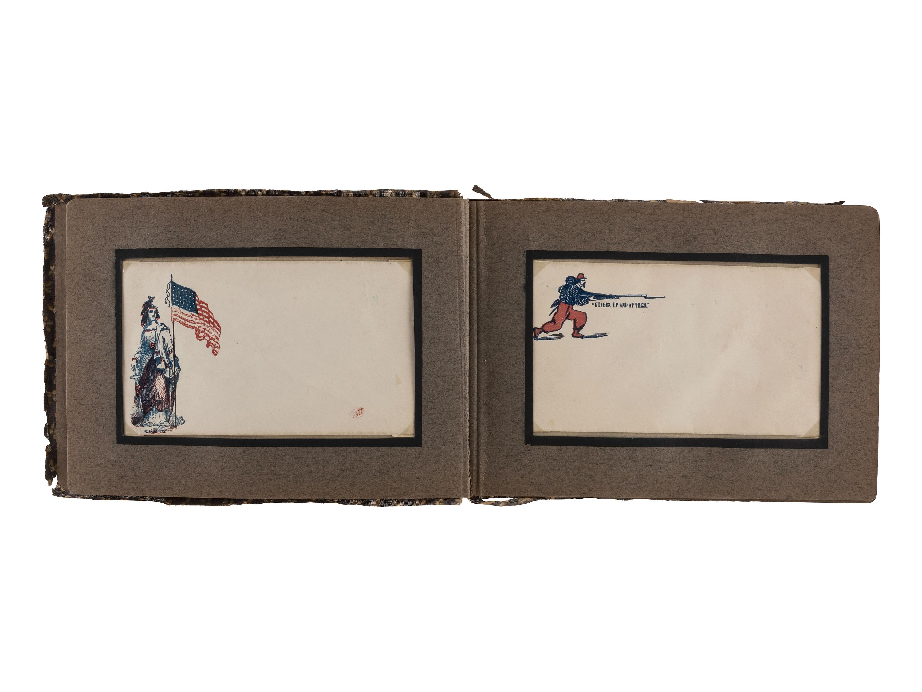 [CIVIL WAR]. A collection of illustrated patriotic covers housed in 2 albums,