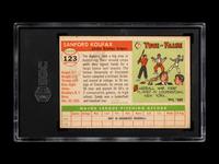 A 1955 Topps Sandy Koufax Rookie Baseball Card No. 123 (SGC Authentic)