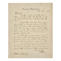 [Americana] Chase, Salmon P. Autograph Letter, signed