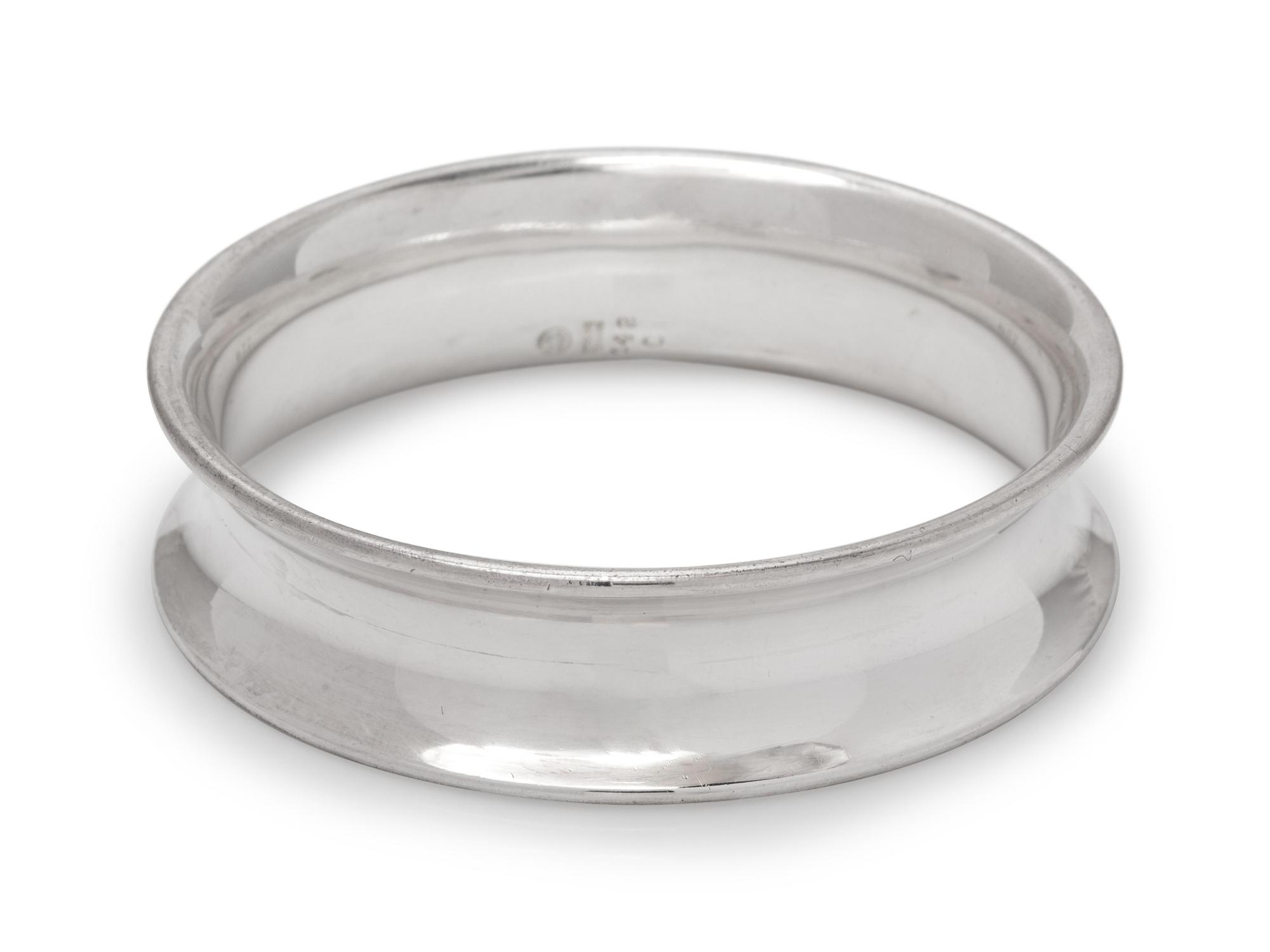 GEORG JENSEN, NANNA DITZEL, MODERNIST SILVER BANGLE BRACELET