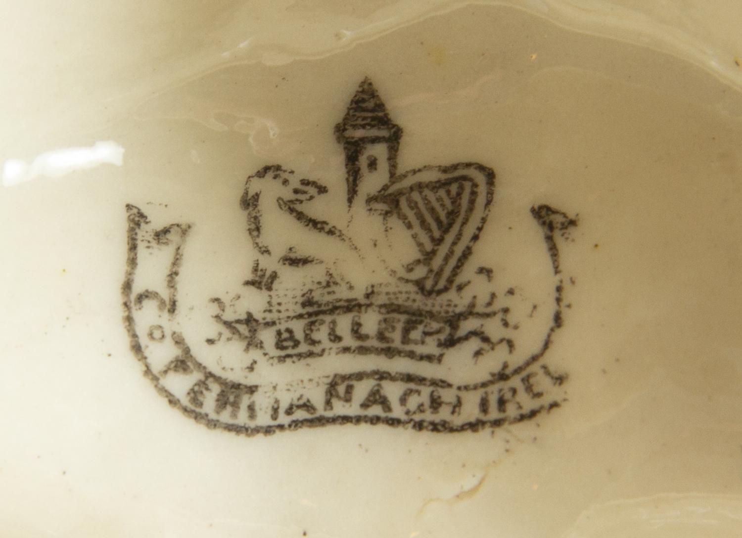 A Belleek Prince of Wales Ice Pail and Cover Height 19 1/4 inches. — SECOND BLACK MARK (1891-1926)