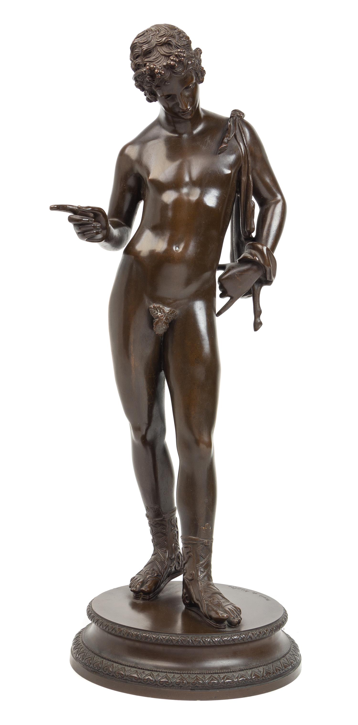 An Italian Bronze Figure Height 25 inches. — AFTER THE ANTIQUE