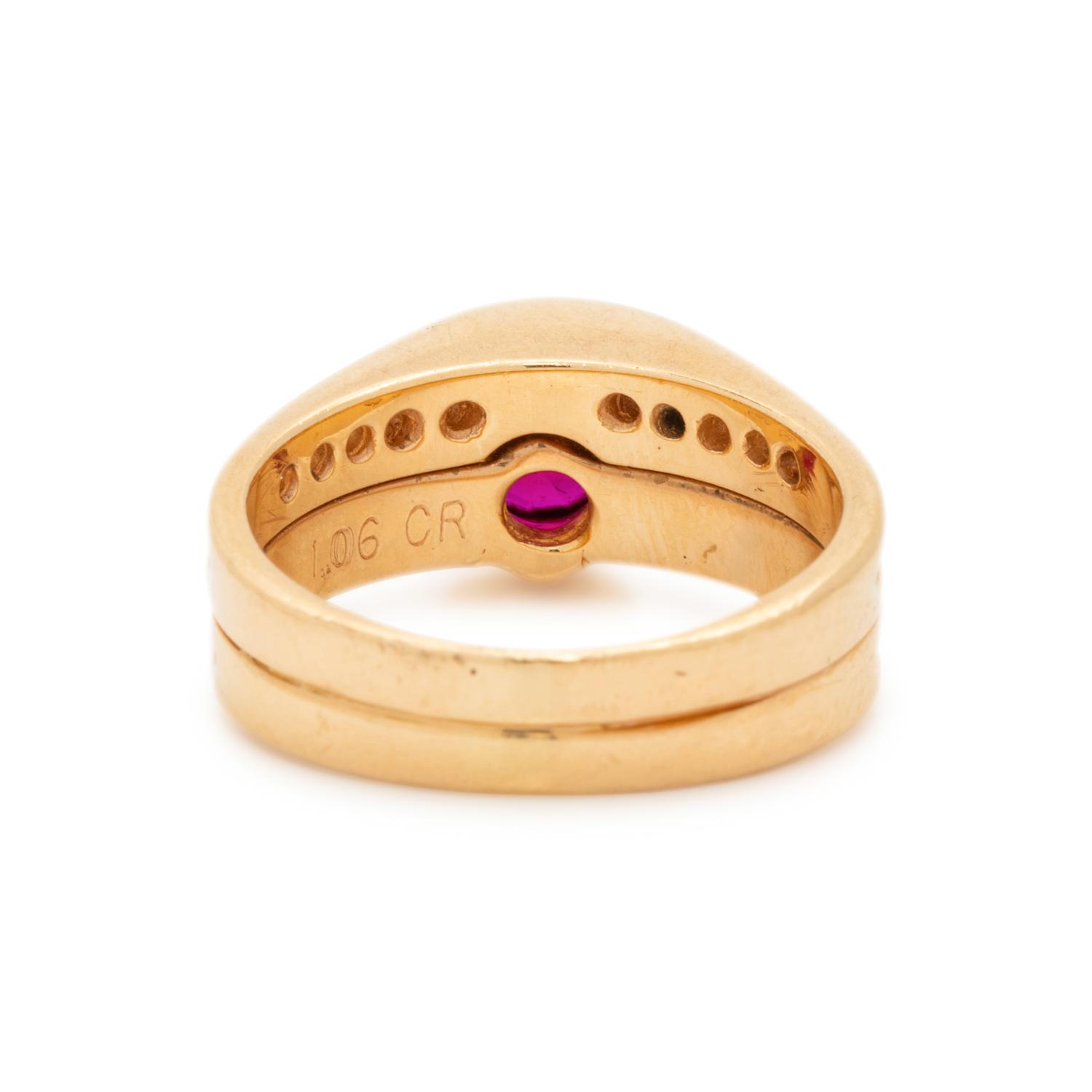 JOHN ATENCIO, RUBY AND DIAMOND RING