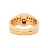 JOHN ATENCIO, RUBY AND DIAMOND RING