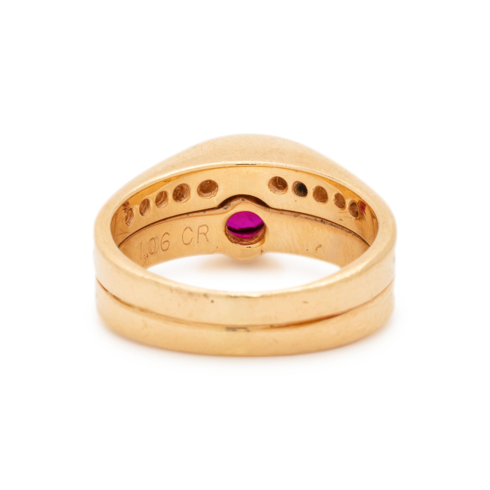 JOHN ATENCIO, RUBY AND DIAMOND RING