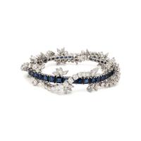 Diamond, Sapphire, and Platinum Bracelet