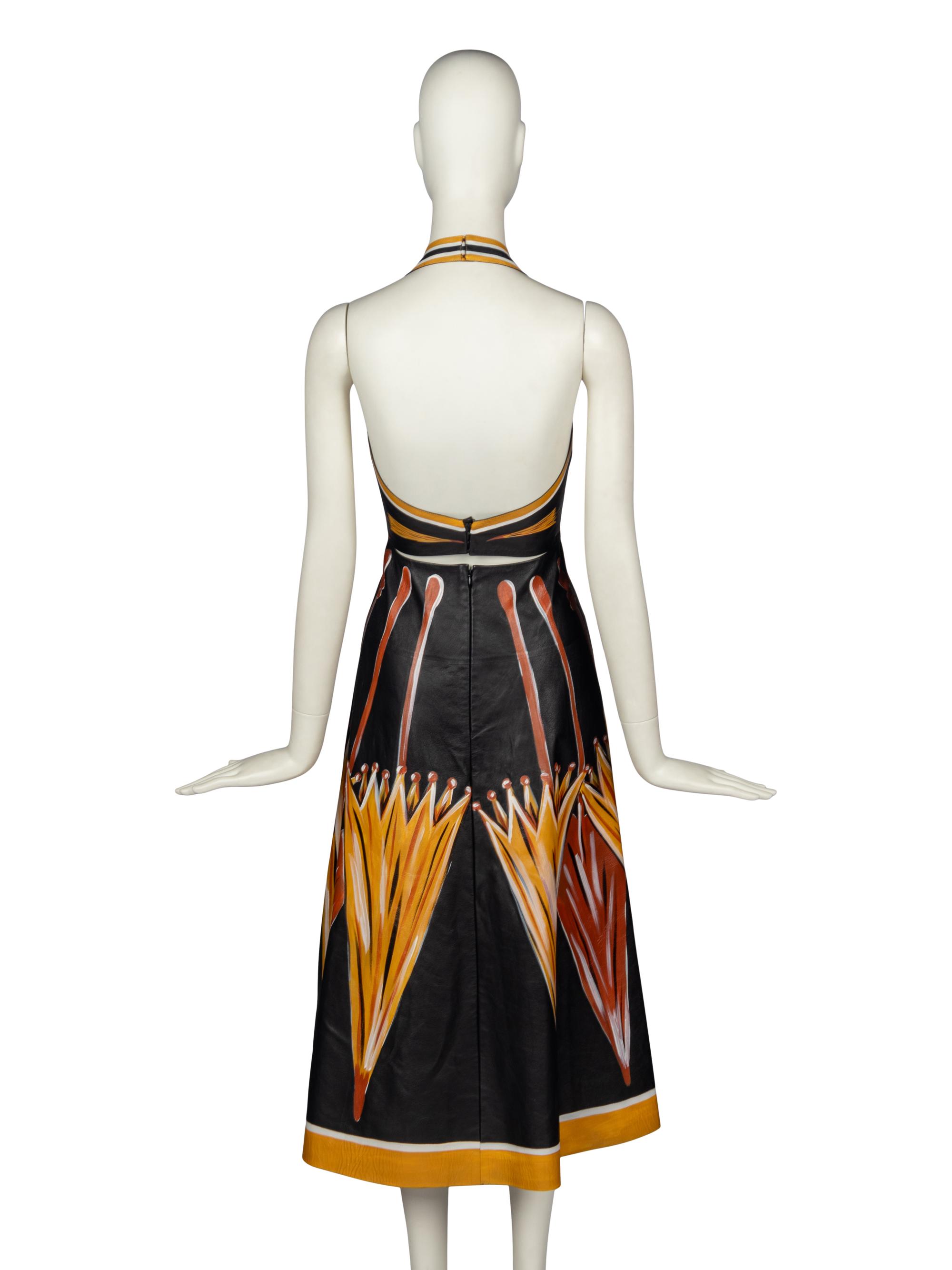 Valentino Painted Leather Dress
