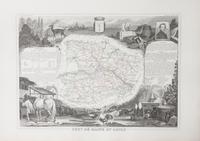 A Collection of Twelve French Engravings, 19TH CENTURY, comprising maps of wine-producing regions from Atlas National Illustre, unframe