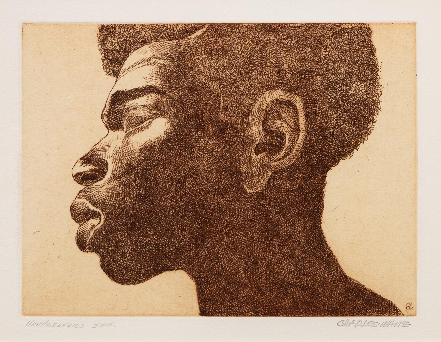 Charles White, (American, 1918-1979), Untitled (Portrait of a Man)