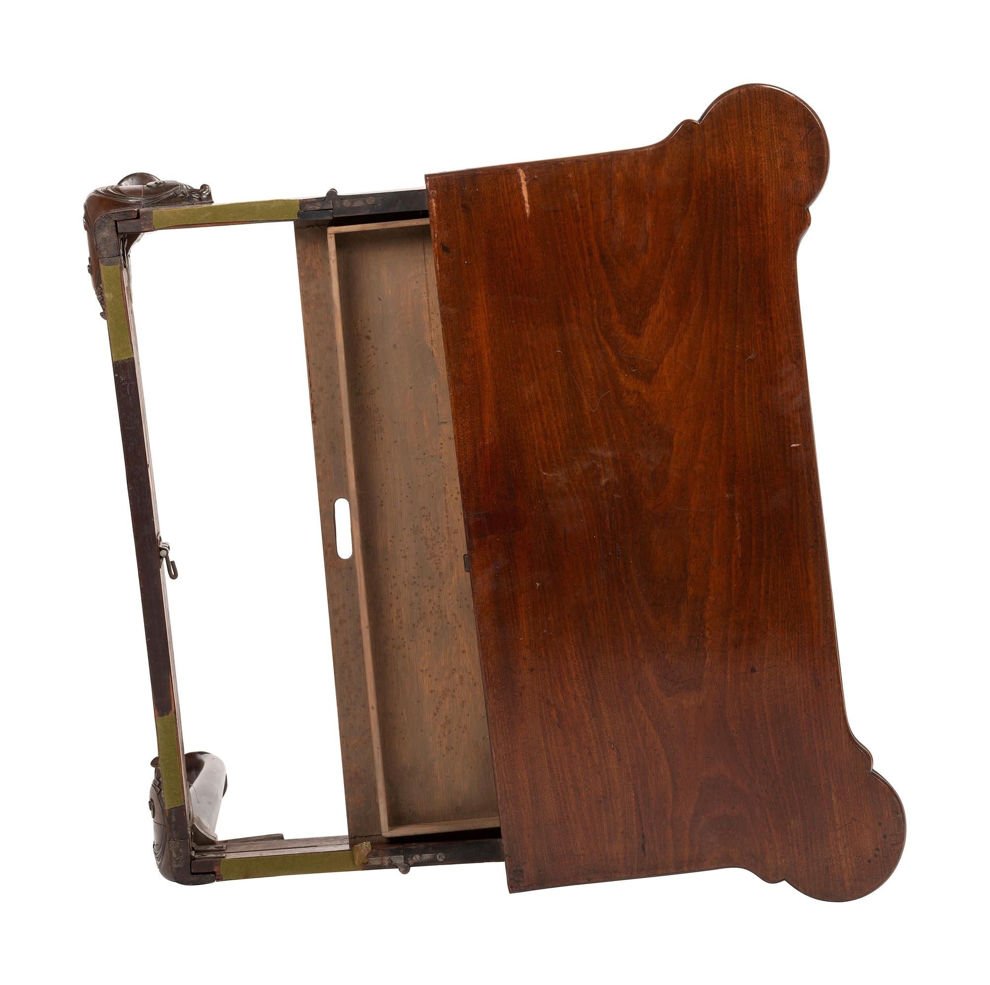 A George II-Style Mahogany Concertina-Action Game Table